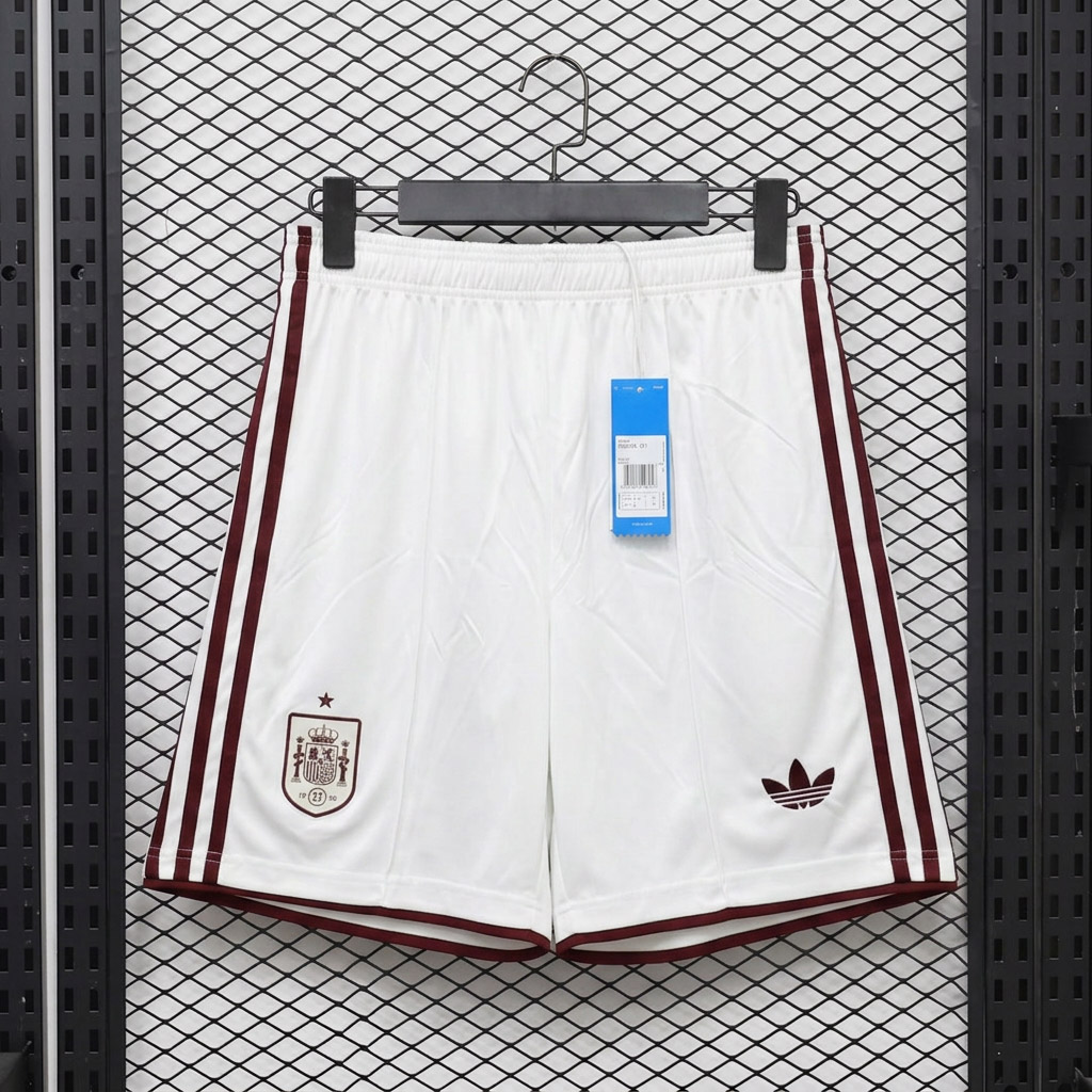 2026 Spain Away White Soccer Shorts