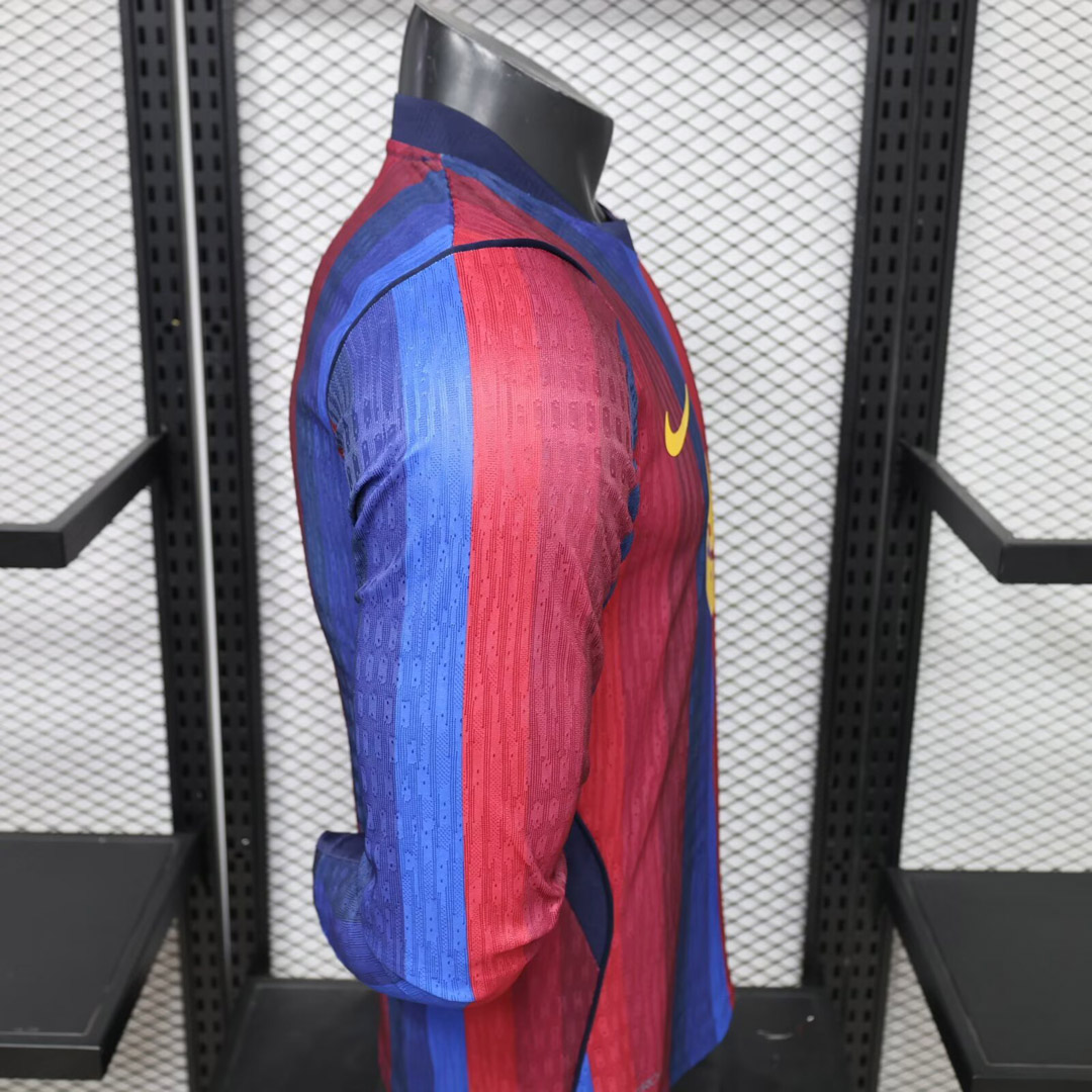 26/27 Barcelona Home Long Sleeve Player Version Soccer Jersey detalj 7