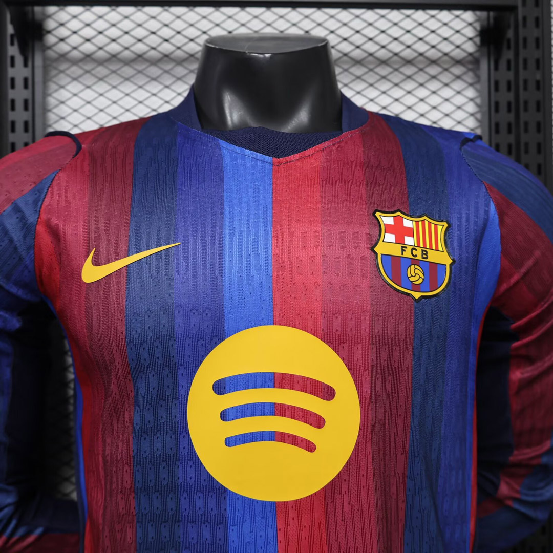 26/27 Barcelona Home Long Sleeve Player Version Soccer Jersey detalj 10
